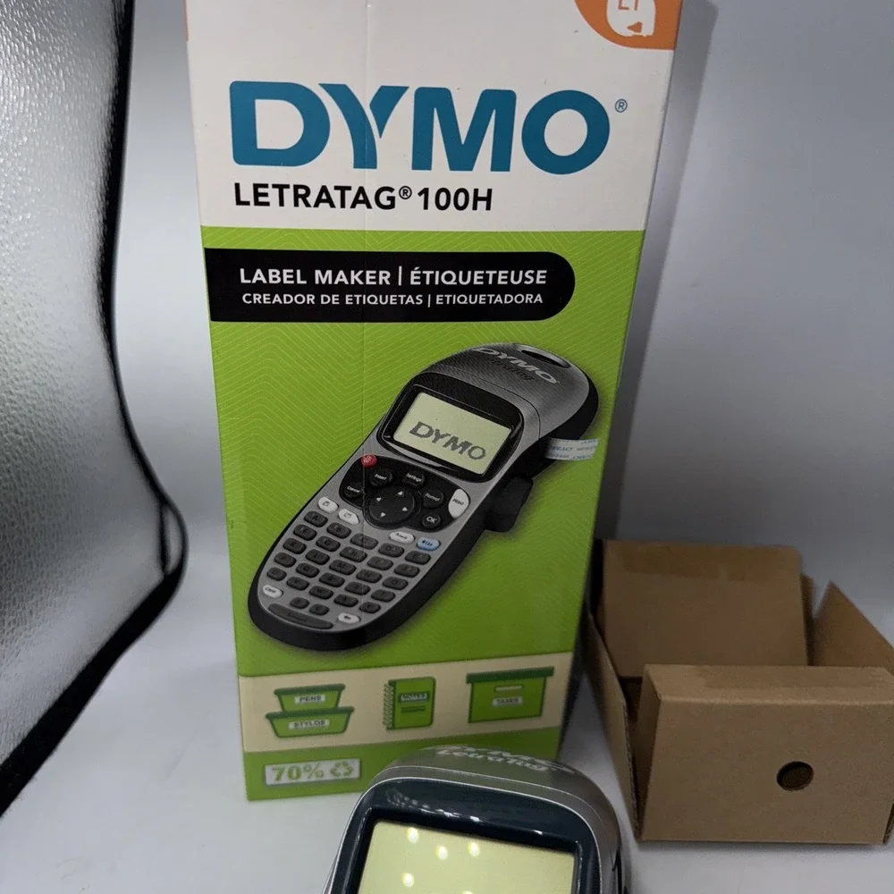 DYMO Portable Printer Handheld Label Maker Black Silver Letratag 100H+ New
